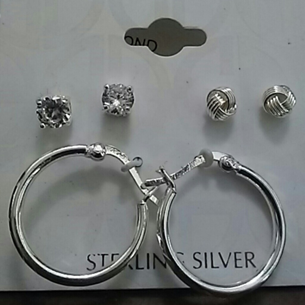 New giani bernini lot of 3 ear ring new never worn